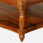 Rubberwood Minimalist Coffee Table in Matte Black Finish - Image 3