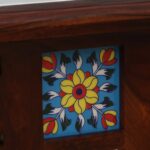 Cedar Wood Cabin Style Coffee Table in Chestnut Finish - Image 2