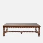 Jackfruit Wood Traditional Coffee Table in Dark Mahogany - Image 4