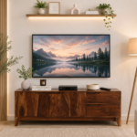 Maplehurst Sheesham Wood TV Stand in UV Resistant Aged Walnut Finish