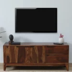 Maplehurst Sheesham Wood TV Stand in UV Resistant Aged Walnut Finish - Image 8