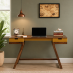 Modern Wooden Study Table with Storage
