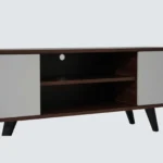 Vanya Solid Sheesham Wood TV Console In Natural Oak Finish - Image 2