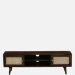 Vabir Large Solid Wood TV Cabinet In Classic Rustic Grain Finish - Image 2