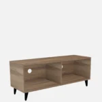 Terraa Handmade Acacia Wood Entertainment Console In Natural Stone Finish - Image 6