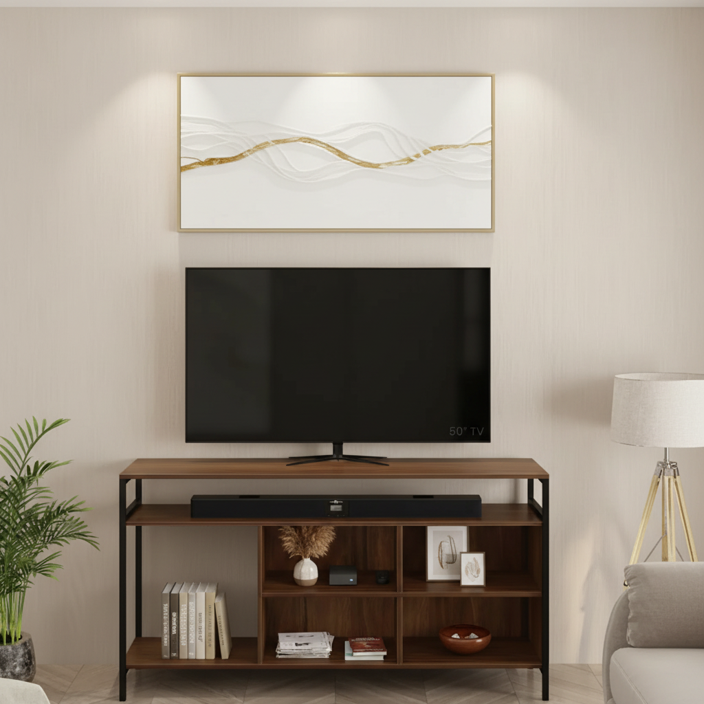 Savaan-Wide-Solid-Mango-Wood-TV-Unit-In-Honey-Amber-Wood-Tone-classic-wood-1.png Savaan Wide Solid Mango Wood TV Unit In Honey Amber Wood Tone - Image 1