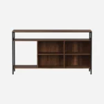 Savaan Wide Solid Mango Wood TV Unit In Honey Amber Wood Tone - Image 5