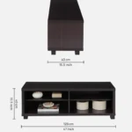 Ekam Minimalist Solid Wood TV Console In Clean Natural Finish - Image 7