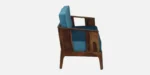 Nede Sheesham Wood 3 Seater Sofa In Blue Colour - Image 7