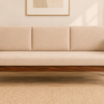 Aura Modern Wooden 3 Seater Sofa with Cushioned Seating