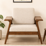 Alden Contemporary Fabric Upholstered 1 Seater Sofa Chair for Living Room