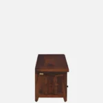 Driftara Solid Wood TV Unit with Open Shelves in Warm Walnut Finish - Image 3