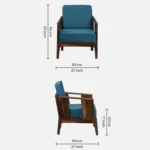 Aurelia Premium Fabric Upholstered 1 Seater Lounge Sofa for Modern Living Spaces - Image 4
