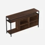 Linova Particle Board Wall Mounted TV Unit with Floating Shelves in White Gloss - Image 4