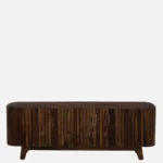 Planko Engineered Wood TV Cabinet with High Gloss Finish in Wenge - Image 3