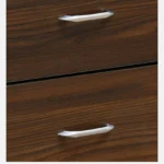 Luxora Solid Teak Wood TV Unit with Brass Inlay Handles in Dark Mahogany - Image 3