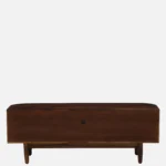 Imperva Solid Wood TV Stand with Fluted Panel Doors and Satin Gold Handles - Image 6