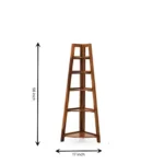 Dhruvan Solid Rosewood Bookshelf with Rope Wrapped Legs in Antique Ebony - Image 3