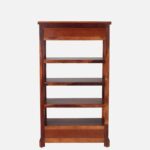Smriti Solid Sheesham Wood Bookcase with Adjustable Shelves in Warm Brown Finish - Image 4