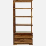 Ekant Solid Sheesham Wood Bookshelf in Dark Walnut Finish - Image 4