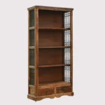 Praangan Solid Sheesham Wood Bookshelf in Walnut Brown Finish - Image 3