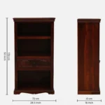 Pancham Solid Sheesham Wood Bookshelf in Honey Natural Finish - Image 6