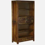 Kramik Solid Sheesham Wood Bookshelf in Natural Oak Finish - Image 4