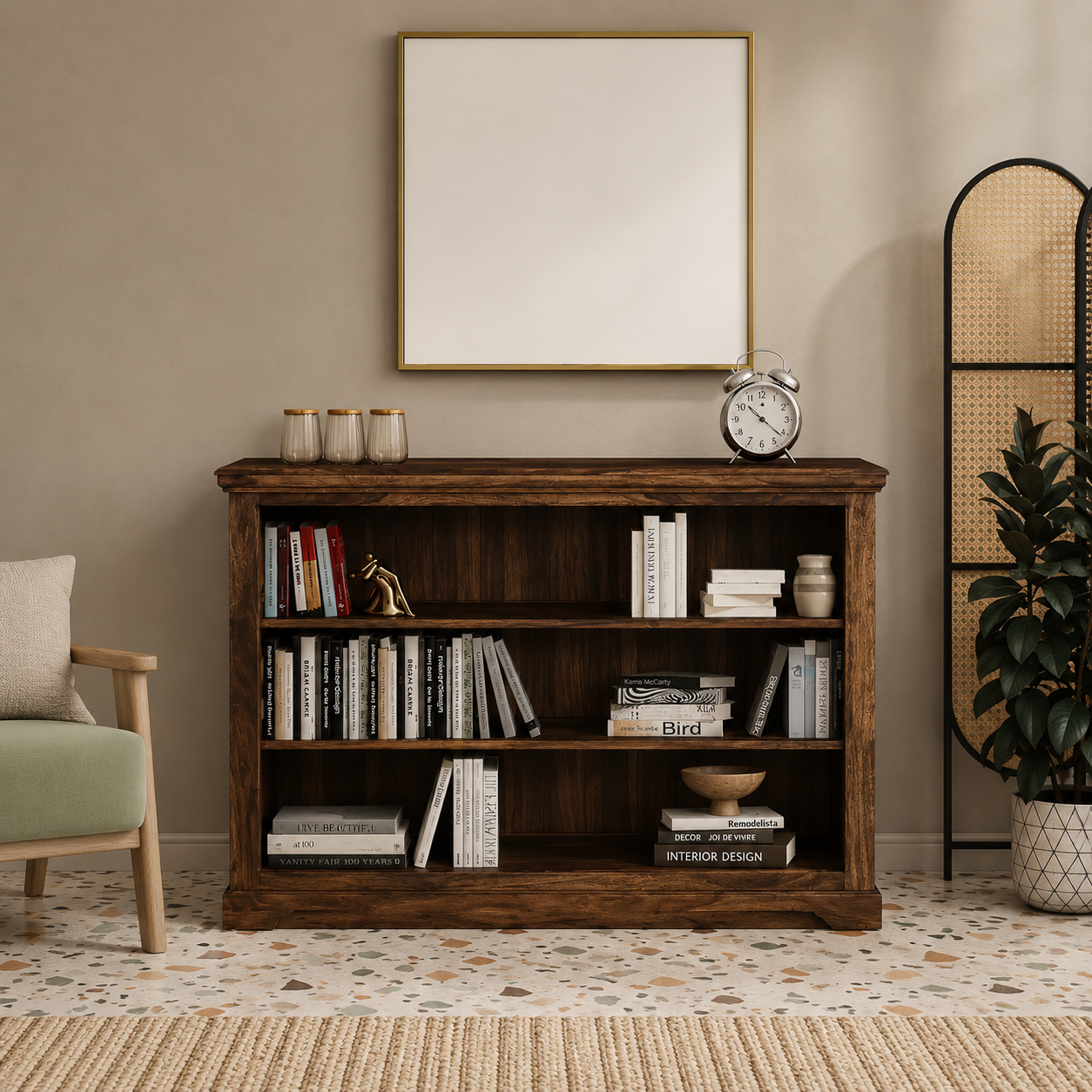 Aarna-Sheesham-Wood-Bookshelf-classicwood-1.png Aarna Sheesham Wood Bookshelf - Image 1