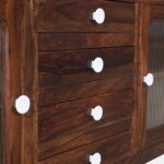 Avni Solid Sheesham Wood Utility Cabinet In Natural Finish - Image 5