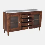 Avni Solid Sheesham Wood Utility Cabinet In Natural Finish - Image 16