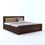 Lyren Sheesham Solid Wood King Size Bed With Box Storage in Antique Oak Finish - Image 3