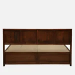 Aldwin Sheesham Solid Wood Queen Size Bed With Box Storage in Natural Teak Finish - Image 5