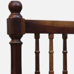 Craldric Acacia Solid Wood Queen Size Bed Without Storage in Peanut Teak Finish - Image 7