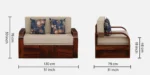Killow Wooden Sofa Cum Bed With Comfortable Backrest Design - Image 9