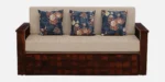 Tuscany Sheesham Wood Sofa Cum Bed In Walnut Finish - Image 3