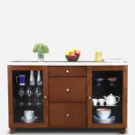 Solid Sheesham Wood Crockery Cabinet - Image 8