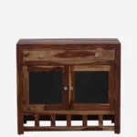 Modern Wooden Crockery Unit with Storage - Image 4
