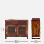 Large Wooden Crockery Cabinet with Drawers - Image 3