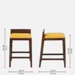Riverton Sheesham Wood Bar Table Set with 2 Chairs - Image 8