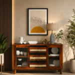 Wooden Crockery Cabinet with Shelves