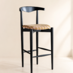 Axton Solid Wood Bar Chairs in Honey Finish (Set of 2)