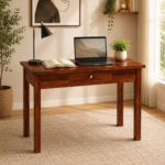 Compact sheesham wood study table for small rooms