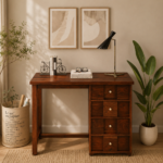 Sheesham Wood Writing Table In Scratch Resistant Provincial Teak Finish