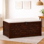 Wooden Galaxy Wood Storage Bench with 2 Seater (Design 04) – Premium Quality