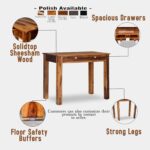 Wooden Galaxy Rosewood Study Desk with 2 Drawer – Brown Finish - Image 3