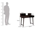 Wooden Galaxy Rosewood Study Desk with 3 Drawer – Brown Finish - Image 2