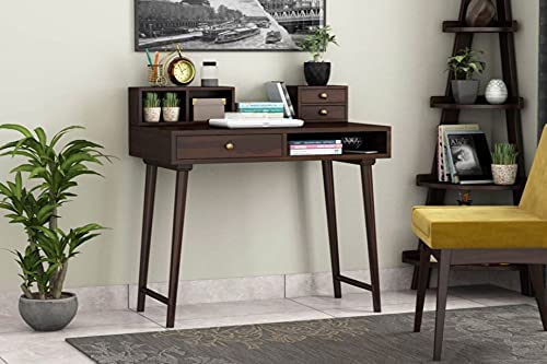 41N8RyFPVML.jpg Wooden Galaxy Rosewood Study Desk with 3 Drawer – Brown Finish - Image 1