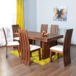 Wooden Galaxy Solid Sheesham Wood Dining Table Set – Natural Finish