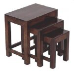 Wooden Galaxy Solid Sheesham Wood Storage Stool – Brown Finish - Image 2