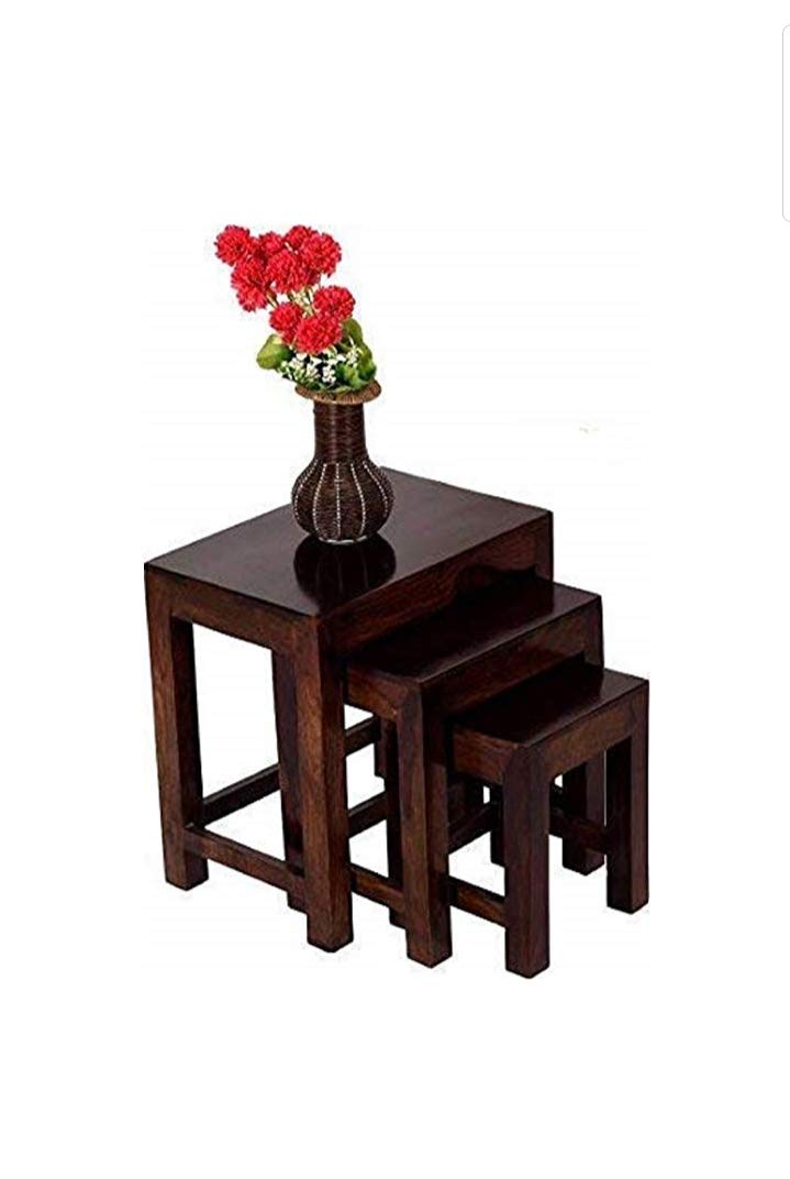 51cv0ZWabNL.jpg Wooden Galaxy Solid Sheesham Wood Storage Stool – Brown Finish - Image 1